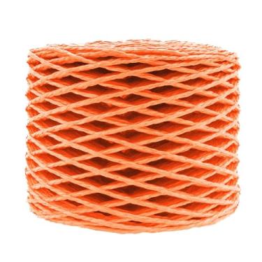 Imagem de Mandala Crafts Fio de ráfia coral para crochê - Fio de papel de ráfia de fita natural para artesanato - 200 m Fita de palha de ráfia natural para decoração