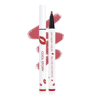 Imagem de YUANLI Caneta Marcadora Lip Stain, Delineador E Batom 2 Em 1, Cor Matte À Prova D'Água De Longa Duração Para Mulheres, Lápis Líquido Hidratante 24 Horas - 04
