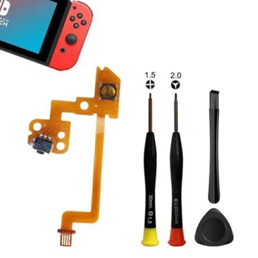 Imagem de MYPUQIAO 1 Conjunto De Cabos Flexíveis Substituição Para Botões L Controle Esquerdo Do Nintendo Switch Joycon Ns Com Ferramentas Reparo (Chave Fenda Y2.0 + Chave 1.5, Alavanca Corte Triangular) (Joy