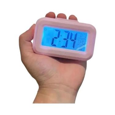 Imagem de Mini Despertador Digital Silencioso Com Data, Luz De Fundo, Temperatur