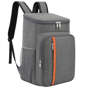 Imagem de Mochila Térmica CINZA | 22 Litros de Capacidade | Impermeável | Isolamento Premium Frio e Quente até 12h | Bolsa Termica Cooler | Ideal para acampamento, praia, passeios, pesca e viagens