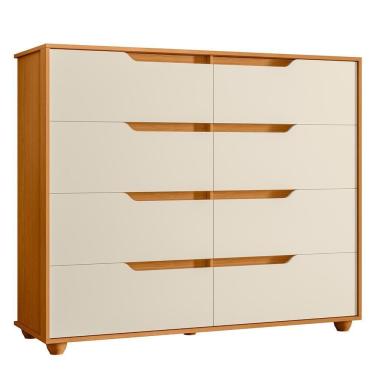 Imagem de Cômoda Doble 8 Gavetas Cinamomo-off White - Móveis Albatroz Cinamomo-off White
