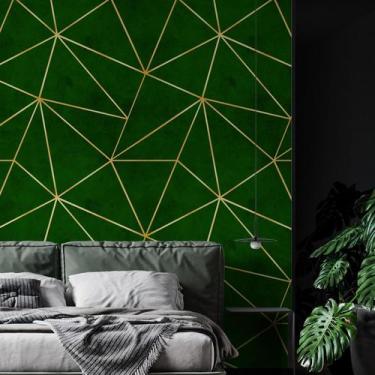 Imagem de Kit 4 Rolos Papel De Parede Adesivo Zara Verde Dark 3,0M - Gh Papel De