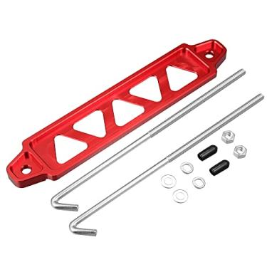 Imagem de X AUTOHAUX Conjunto de suporte universal de liga de alumínio oco de 220 mm para carro, vermelho, 5 furos, parafuso de 20 cm