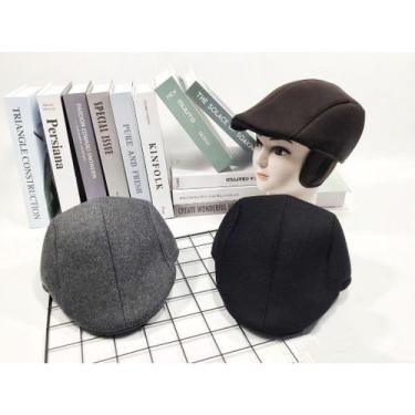 Imagem de Boina Estilo Italiano Masculina  Inverno Elegante em Material Sintétic