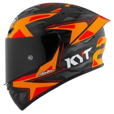 Imagem de Capacete Moto Kyt Tt Course Antonelli 2022 Preto Laranja, G-60CM