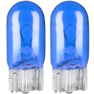 Imagem de 2 Lâmpada Halógena Pingo T10 Azul Iluminação Branca W5w 12v - Luxus