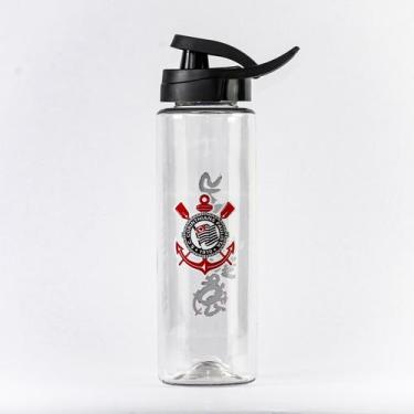 Imagem de Garrafa Vai Corinthians Oficial Licenciada Transparente - Sude
