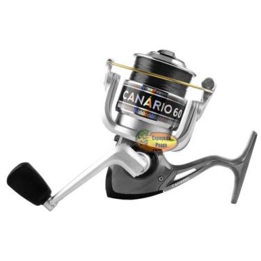 Imagem de Molinete Canario 60 Com Linha 3 Rolamentos - Albatroz Fishing, Preto