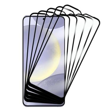 Imagem de 5 Películas de Vidro Temperado 3D Full Cover para Samsung Galaxy S24, Proteção Total da Tela, Anti-impacto, 9H, Transparente