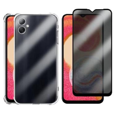 Imagem de Kit Capinha Anti Shock e Película Privacidade 3D Anti-Spy Compatível Samsung Galaxy A04E