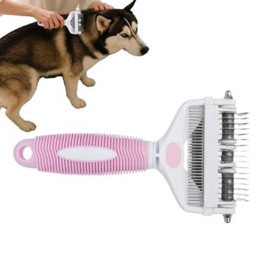 Imagem de Rastelo Para Subpelo De Cão | Ferramenta De Remoção De Nós Para Animais | Pente de Massagem Para Cães com Cabide Antiderrapante Para Toalete de Cachorros e e Limpeza em Casa Banho Viagem e Interior