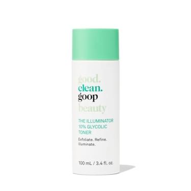 Imagem de good.clean.goop Beauty The Illuminator Tônico 10% glicólico | Corrija a textura e minimiza os poros | Ácido glicólico, fermento de chá preto e extrato de cogumelo da neve | Ajuda a uniformizar o tom