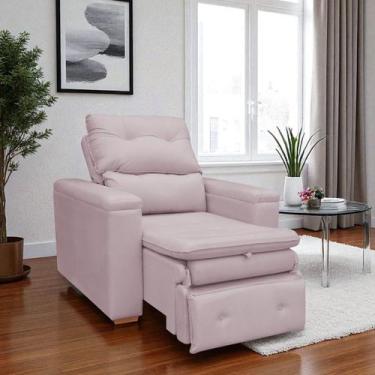 Imagem de Poltrona Do Papai Confortável Retrátil Reclinável Suede Srj - SRJ MÓVE