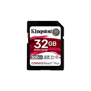 Imagem de Kingston Cartão SD Canvas React Plus de 32 GB | SDHC UHS-II | 300R/260W U3 V90 | Full HD/4K/8K | SDR2/32 GB