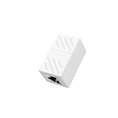 Imagem de UGREEN Adaptador RJ45 feminino a feminino, conector RJ45 fêmea a fêmea acoplador RJ45 para Gigabit Ethernet 1000 Mbps cabo de rede Cat 7 Cat 6 Cat 5, 1 unidade (branco)