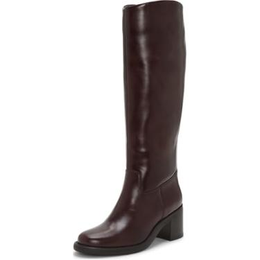 Imagem de Vince Camuto Bota de cano alto feminina Amree com panturrilha larga, Panturrilha larga em mogno rico, 42