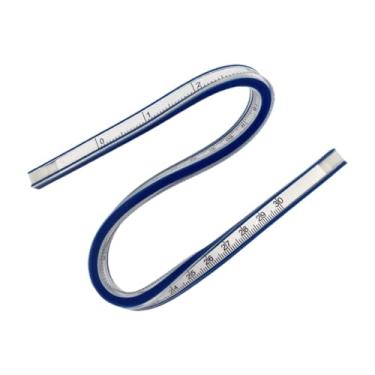 Imagem de Gralara Régua Curva Flexível para Projetos de Engenharia Gráfica, Ferramenta de Desenho Dobrável, 30cm