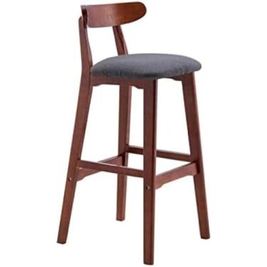 Imagem de Banqueta De Balcão De Cozinha Banqueta De Bar Moderna Minimalista Cadeiras De Bar Estofadas Em Linho Bancos Altos De Madeira Maciça, #6, One Size