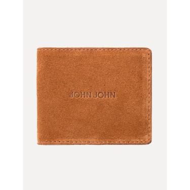 Imagem de Carteira John John Masculina Couro JJ Suede Marrom Claro-Masculino