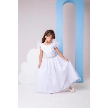 Imagem de Vestido Marie Longo Amanda Branco Damas Casamento Florista, 10