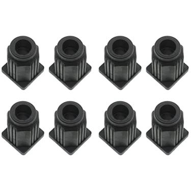 Imagem de GWYAN 8 peças de inserções quadradas de soquete de haste de rodízio de plástico