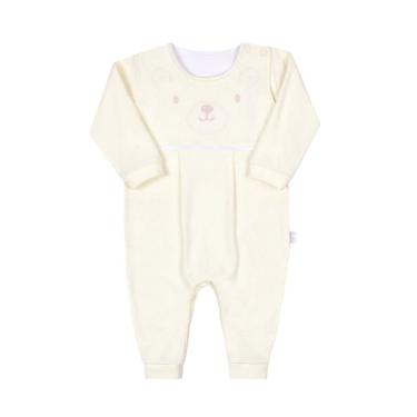 Imagem de Macacão Longo Bebê Neutro Malha Coton Bordado Paraiso 15362