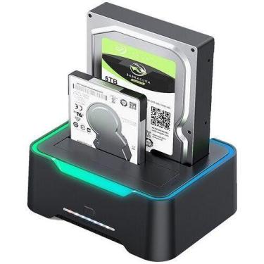 Imagem de Dock Station Dual Hd Ssd Sata 2.5 E 3.5 Usb 3.0 Botão Clone - rhos