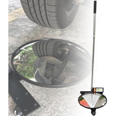 Imagem de Espelho Telescópico De Inspeção Veicular Led 20 A 45 Com Espelho Convexo De 30 Cm De Diâmetro Equipado Com Rodas Para Efeito Easy Mobile 2x Hd