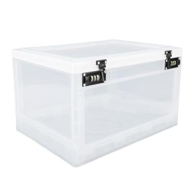 Imagem de Zhjvihx Caixa de Bloqueio de Medicamentos, Caixa de Trava Portátil de Geladeira Versátil para Casa (Branco transparente)