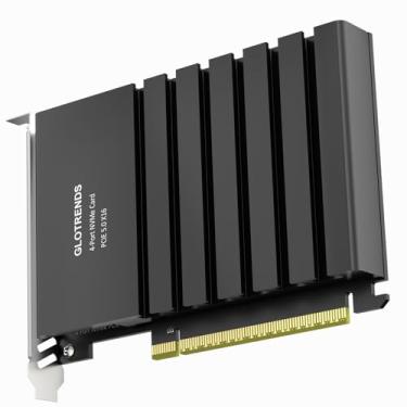 Imagem de GLOTRENDS Adaptador PA54 Quad M.2 NVMe para PCIe 5.0 X16, até 512 Gbps para AMD e função RAID de plataforma Intel, suporta tamanho 2280/2230 (PCIe placa mãe bifurcação é necessária)