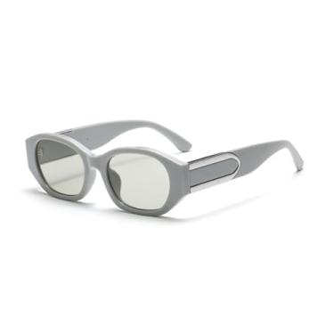 Imagem de HPIRME Óculos poligonais da moda, espelhos decorativos para fotografia de rua, tela externa, UV400 (verde)