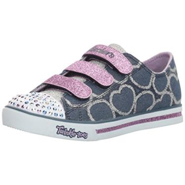 Imagem de Tênis Skechers Twinkle Toes: Chit Chat-Prolifics Light-Up, Denim/Lavender, 1.5 Little Kid