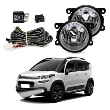Imagem de Kit Farol de Milha para Aircross 2010 a 2015 Completo com Chicote Botão e Relê Auxiliar Neblina