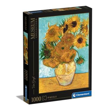 Imagem de Clementoni 31438 vaso van Gogh com girassóis quebra-cabeça 1000 peças, coleção de museus, jogo de habilidade para toda a família, quebra-cabeça adulto a partir de 14 anos multicolorido G