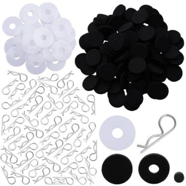 Imagem de Hobbypark RC Body Clips (100) & Foam Body Washers(100) Nylon Body Washers(25) for Traxxas 1/10 Scale RC Cars Trucks, Replacement of 1834 1815 (Set of 225)
