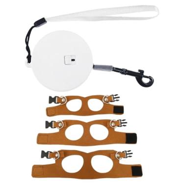 Imagem de Conjunto de arnês e coleira de dragão barbudo de couro, 3 tamanhos, conjunto de arnês e coleira de lagarto ajustável para hamster réptil