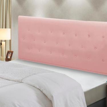 Imagem de Cabeceira de Cama Box Madeira Estofada Casal Montreal - D'Julia, Rosa