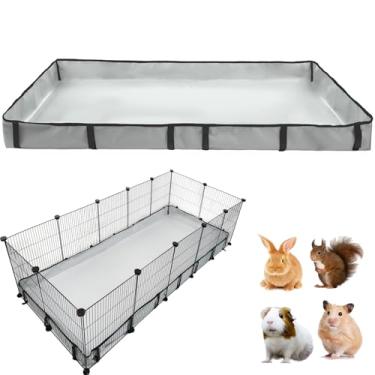 Imagem de DZWLKJ Forro de gaiola de porquinho-da-índia base impermeável e lavável também para coelhos, coelhos, chinchesilas, ouriço, furões e outros animais pequenos (71 x 178 cm)