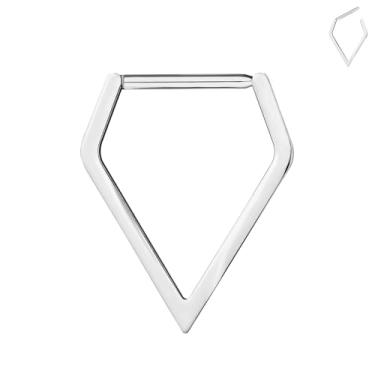 Imagem de BodyAce F136 Anéis de septo de titânio em forma de D argolas de cartilagem 16G brincos de segmento articulado clicker para torre Daith Conch Helix Tragus Piercing Jewelry, 10mm, Titânio Zircônia