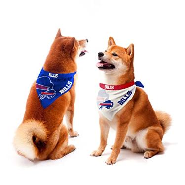 Imagem de Little Earth 320603-BILL-S-1: Conjunto de bandana Buffalo Bills Home and Away Pet