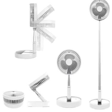 Imagem de Ventilador Silencioso Retrátil – Dobrável e Altura Ajustável (Branco)