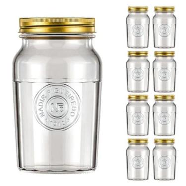 Imagem de Pote Vidro 1,5L Americado Cereal Retro Vintage Bolacha 8Un - NADIR FIG