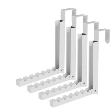 Imagem de Cabide dobrável para secar roupas, cabide dobrável para lavanderia interna, espaço pequeno, dobrável, portátil, cabide dobrável - pacote com 4 (branco)