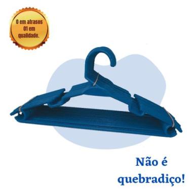 Imagem de Cabide infantil 50 unidades azul juvenil bebê - JF.INDUSTRIA