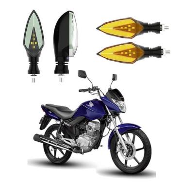 Imagem de KIT 4 Setas Sequenciais Pisca de Led Modelo P35 Para Moto Honda CG 150