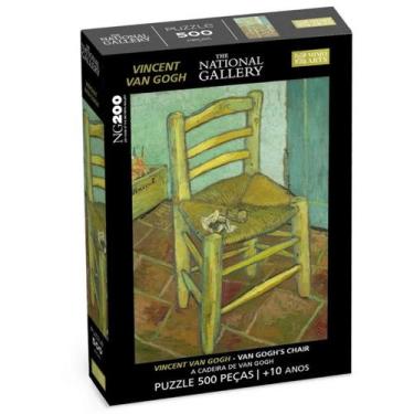 Imagem de Quebra Cabeça A Cadeira Obra De Arte Vicent Van Gogh 500 Pçs - Mimo, C