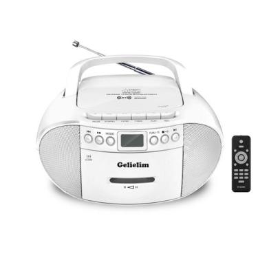Imagem de Combinação de leitores de CD e cassetes Gelielim Portable Boombox