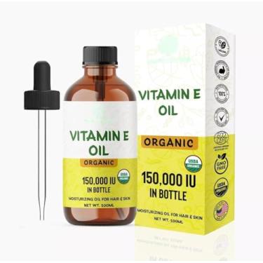 Imagem de Abbasi & Co Óleo de vitamina E 100% puro – 150.000 UI de óleo essencial orgânico para rosto, pele, cabelo e cicatrizes – hidrata a pele seca, reduz rugas – Aceite de Vitamina E – 100 ml