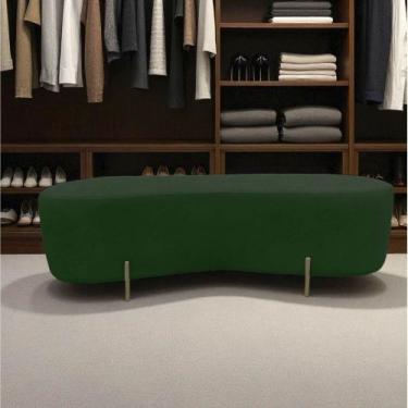 Imagem de Puff Decorativo Orgânico Alana Suede Verde - Mansão Decor